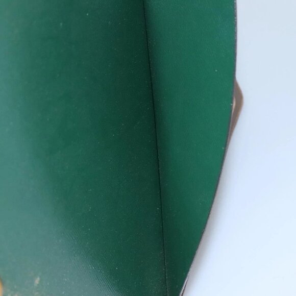 GUCCI Web Sherry Line Day Planner Cover Leather Red Brown Green Auth - Picture 13 of 16